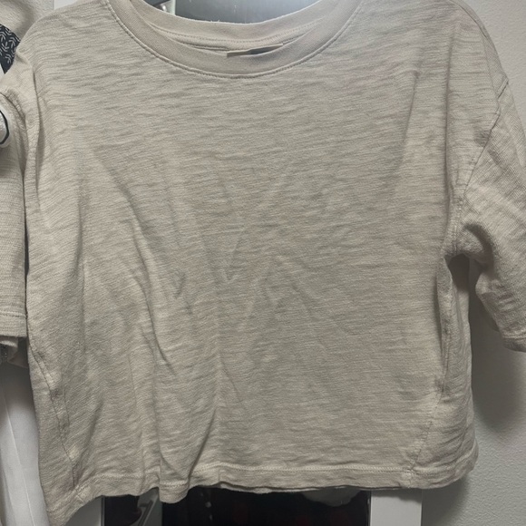 Universal Thread Beige crop top pullover XS elbow sleeve - Picture 3 of 4